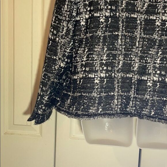 Chico's Gray Metallic Fringe Boucle Jacket 3/L - Picture 11 of 16